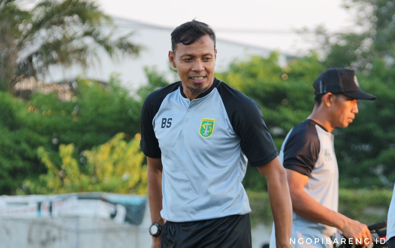 Asisten Pelatih Persebaya, Bejo Sugiantoro. (foto: Haris/ngopibareng)