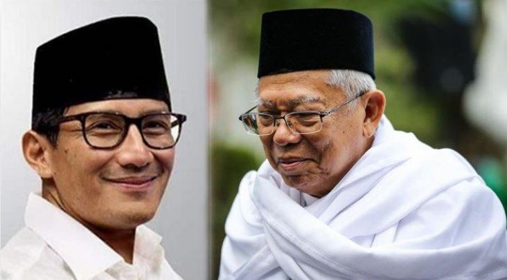 Sandiaga Uno dan Ma'ruf Amin. (Foto: Istimewa)