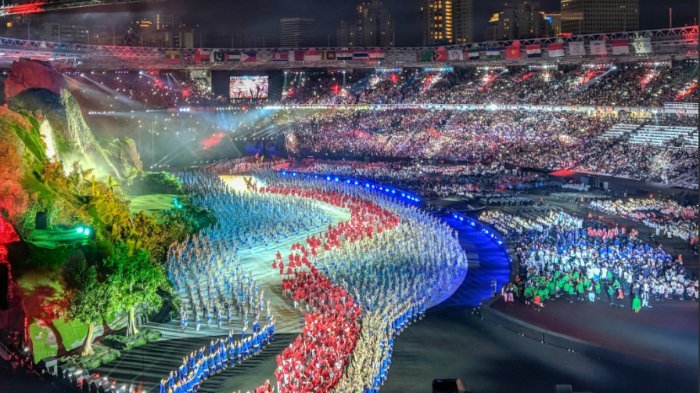 Pembukaan Asian Games 2018 di Stadion Utama Gelora Bung Karno, Sabtu 18 Agustus 2018.