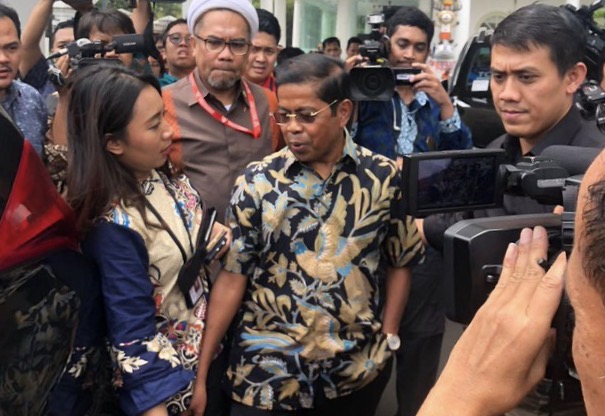 Idrus Marham usai keluar dari Istana. Foto : detik.com