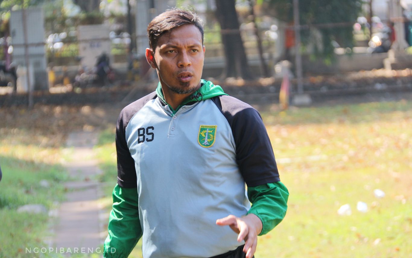 Asisten pelatih Persebaya, Bejo Sugiantoro. (Foto: Haris/ngopibareng.id)