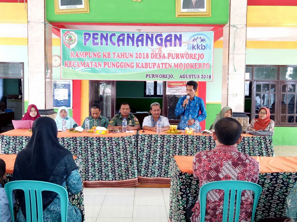 Suasana Pencanangan Kampung KB Di Desa Purworejo, Pungging, Mojokerto