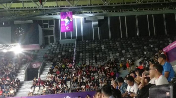 Sejumlah kursi tampak kosong di salah satu venue Asian Games 2018.