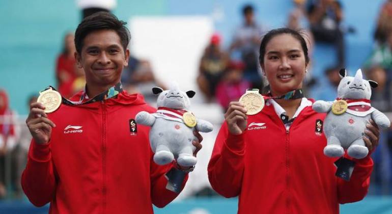 Aldila Sutjiadi dan Christopher Rungkat. 