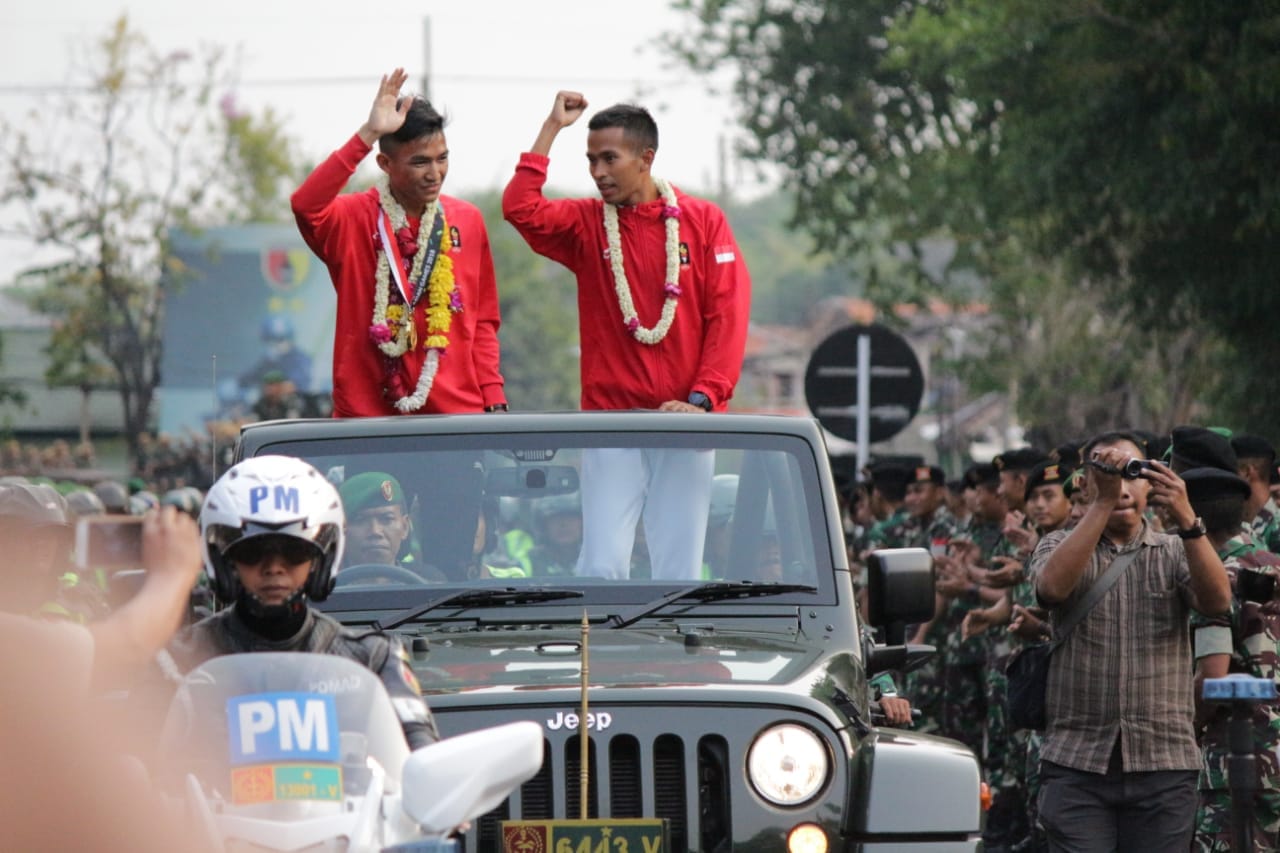 Serda Rifki Ardiansyah Arrosyiid sukses mengharumkan nama Indonesia di ajang Asian Games 2018 dengan meraih emas. (foto: Haris/ngopibareng)