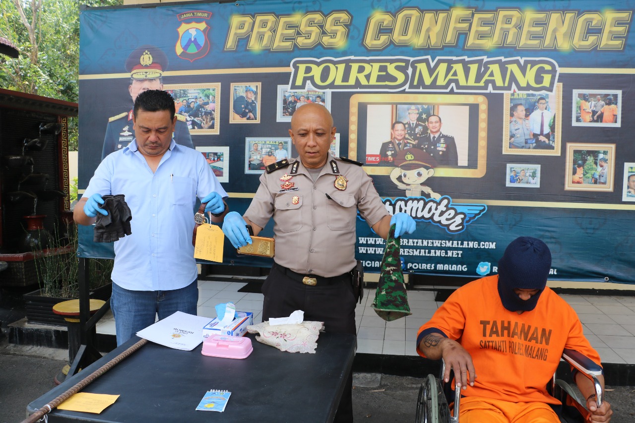 Gelar perkara kasus pencurian di Polres Malang. (Foto: Dok. Polres Malang)