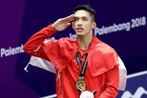 Salah satu Atlet Indonesia peraih medali emas Asian Games. Foto : dok/antara