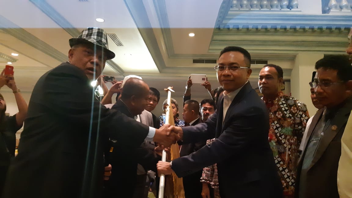 Rakhmat Santoso saat dikukuhkan menjadi Ketua DPP IPHI. Foto:tom/ngopibareng.id