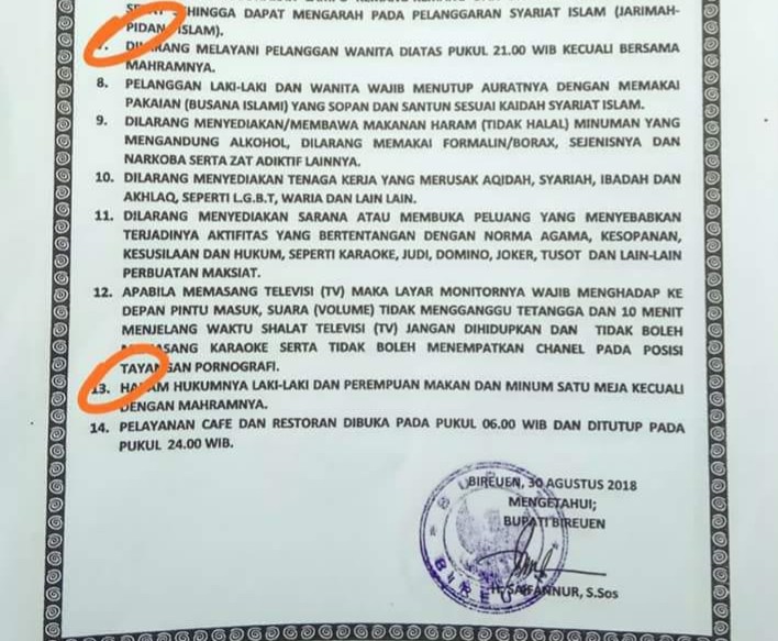 Poin ke-7 dan 13 viral di media sosial.