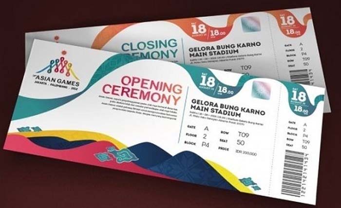 Tiket Asian Games 2018. (Foto: Dokumentasi)