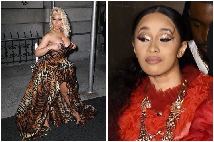 Nicki Minaj (kiri) Vs Cardi B. Foto: TMZ.