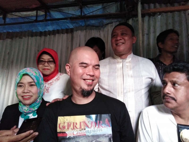 Pentolan gerakan #2019GantiPresiden, AHmad Dhani saat berada di SUrabaya beberapa waktu lalu. (Foto: farid/ngopibareng.id)