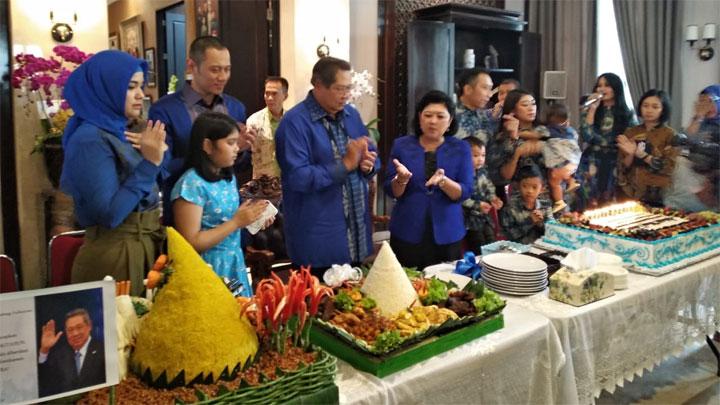 Perayaan ulang tahun Presiden ke-6 Indonesia Susilo Bambang Yudhoyono (SBY) ke-69, Minggu 9 September 2018.