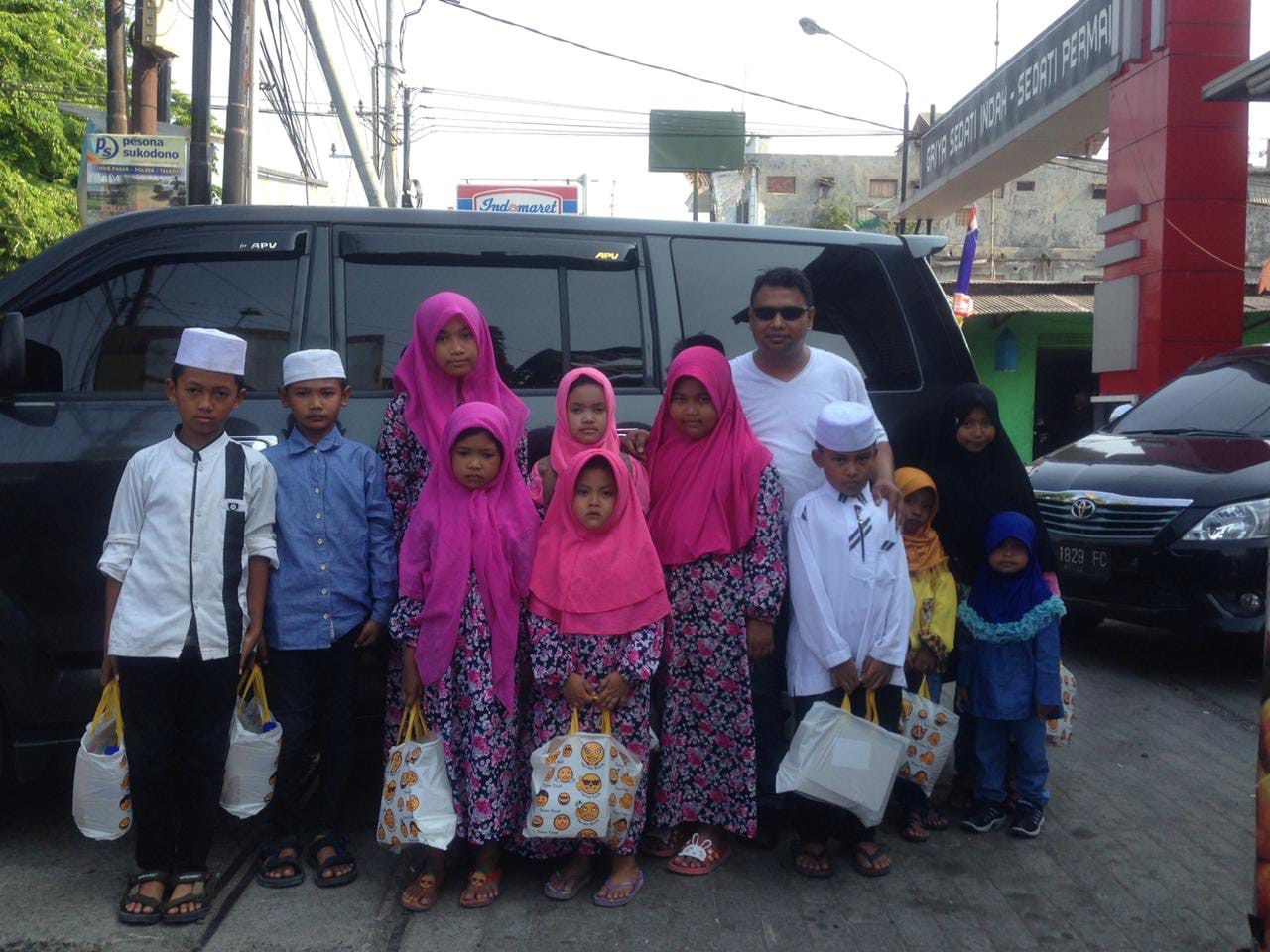 Anak-anak Yatim yang ikut bergembira di tahun baru Islam.