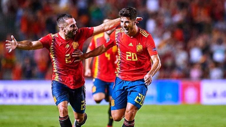 Marcos Asensio usai membobol gawang Kroasia. foto:afp