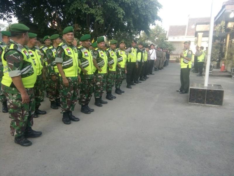 Suasana Apel Pengamanan Suran Agung Tahun 2018 Di Mojokerto