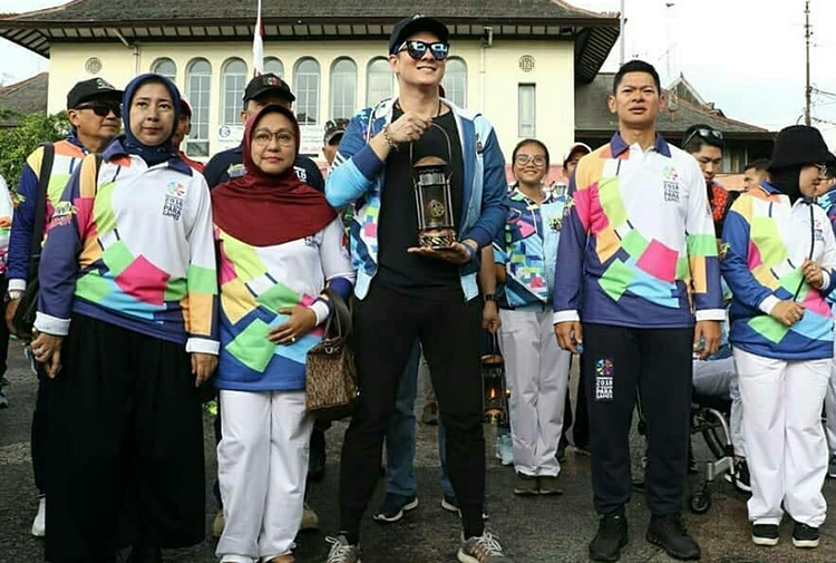 Semangat tinggi menggaungkan even para games. foto:dok kemenpar