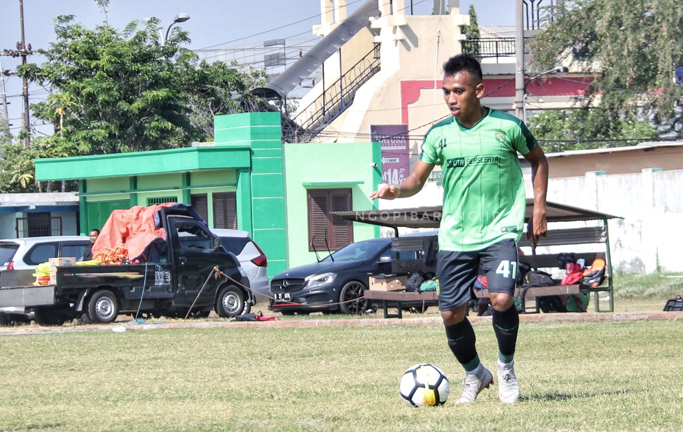 Winger Persebaya Irfan Jaya. (Foto: Haris/ngopibareng.id)