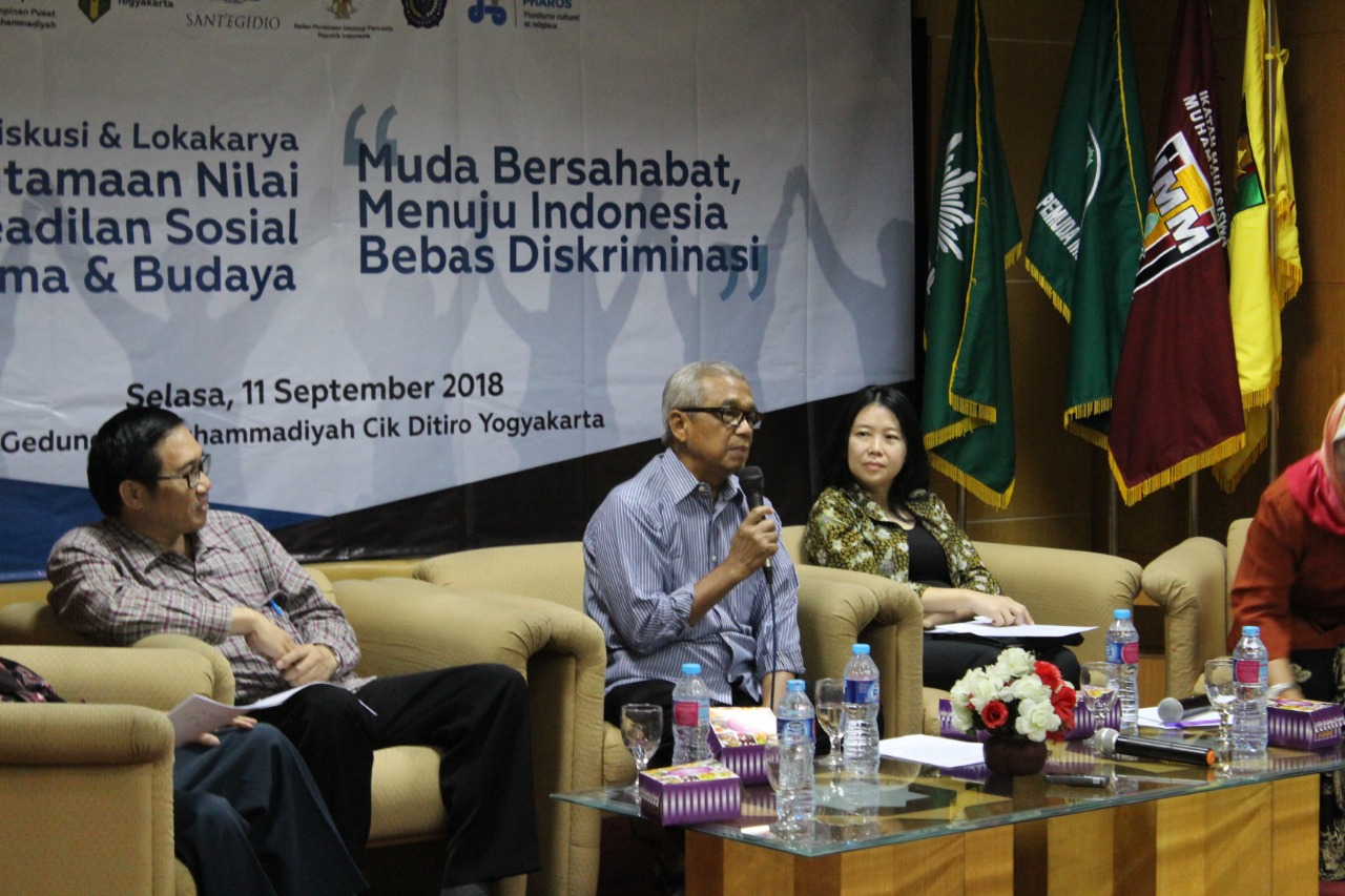 PENJELASAN: Busyro Muqoddas, Ketua Pimpinan Pusat Muhammadiyah, di Yogyakarta. (foto: md for ngopibareng.id)