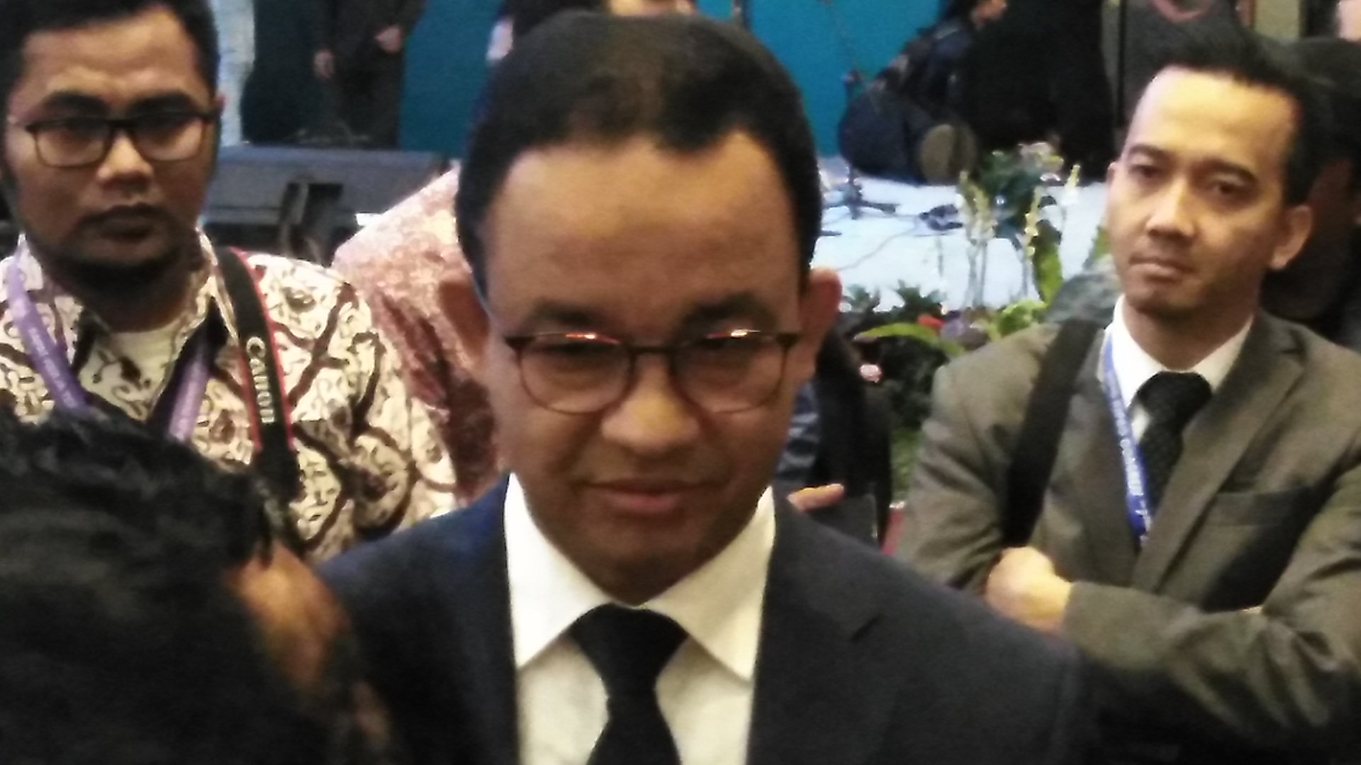 Gubernur DKI Jakarta Anies Baswedan saat hadir di UCLG Aspac, Surabaya, Kamis, 12 September 2018. (foto: farid/ngopibareng.id) 