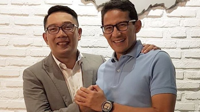 Bakal calon Wakil Presiden Sandiaga Uno dan Gubernur Jawa Barat Ridwan Kamil. Foto: IG/ridwankamil/sandiuno.