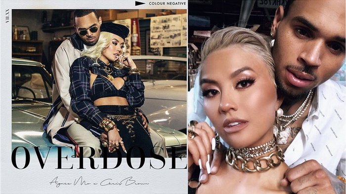 Agnez Mo bersama rekan duetnya, Chris Brown di lagu baru berjudul Overdose. Foto: IG/agnezmo.