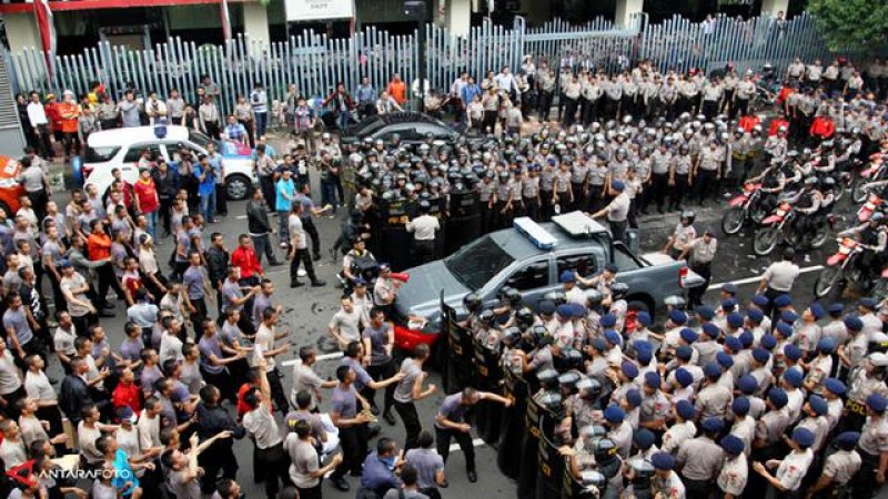 Simulasi Pengaman Pemilu di MK, Jumat 14 September kemarin.  (Foto: Liputan6.com)