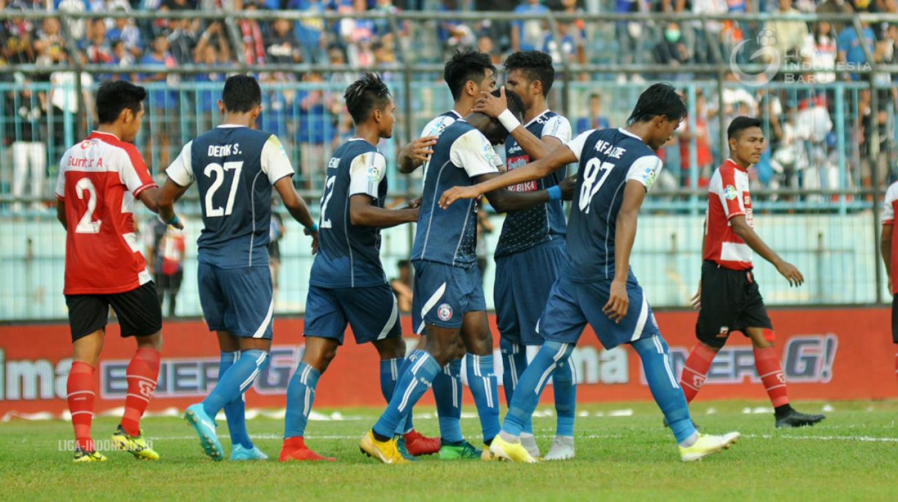 Arema FC vs Madura United. (foto: PT LIB)