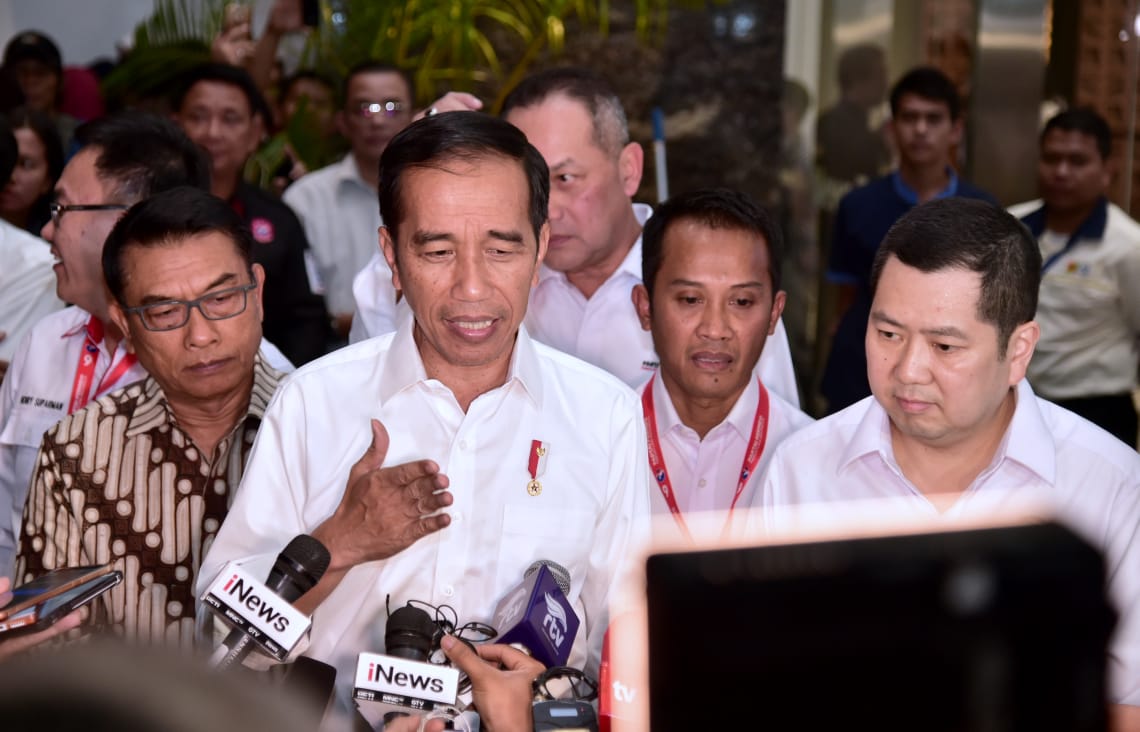 Presiden Joko Widodo saat menghadiri pembekalan Caleg dari Perindo, di Jakarta, Senin, 17 September 2018. (Foto: Biro Pers Setpres)