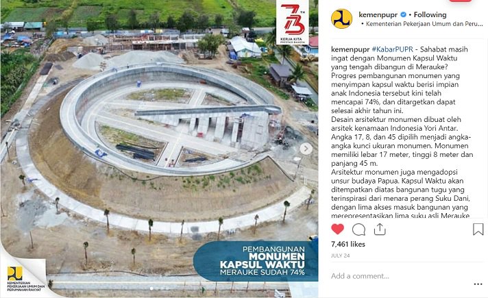 Instagram Kementerian PUPR.