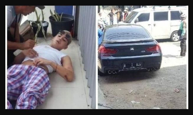 Al Ghazali ditolong warga dan mobil sedannya dipinggirkan dari jalan raya.