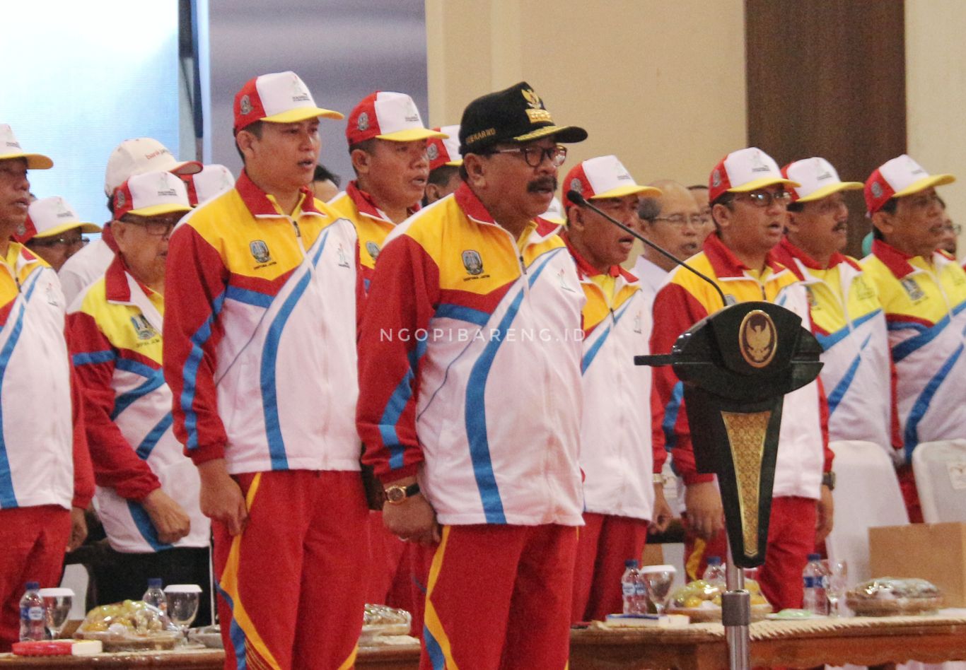 Gubernur Jawa Timur, Soekarwo saat acara Haornas 2018. (Foto: Haris/ngopibareng.id)