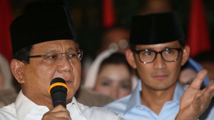 Pasangan Prabowo-Sandiaga. Foto: dok/antara