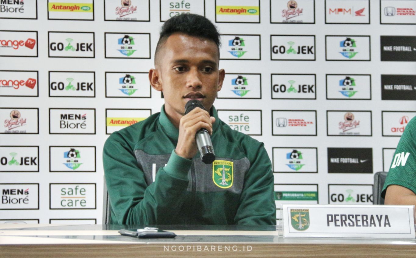 Winger Persebaya, Irfan Jaya. (foto: Haris/ngopibareng)