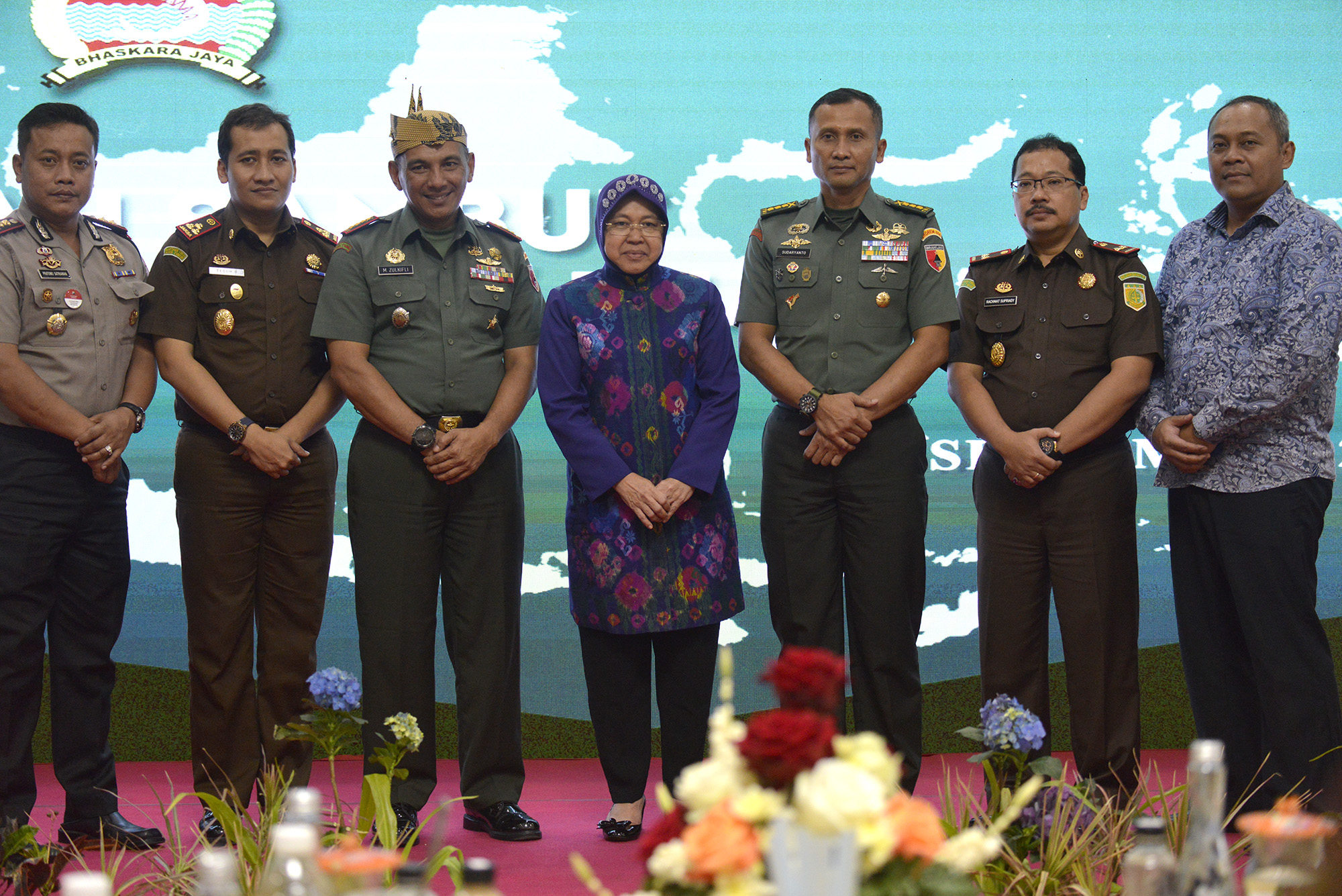 Lepas sambut Danrem 084/Bhaskara Jaya,  Balai Kota Surabaya, Jumat, 21 September 2018. 