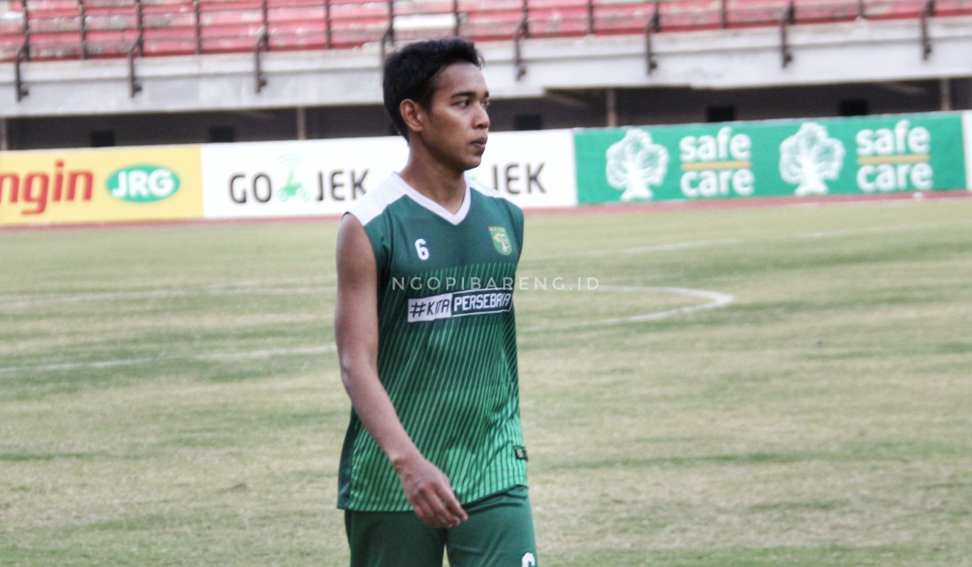 Pemain Persebaya, Misbakus Solikin. (foto: Haris/ngopibareng)