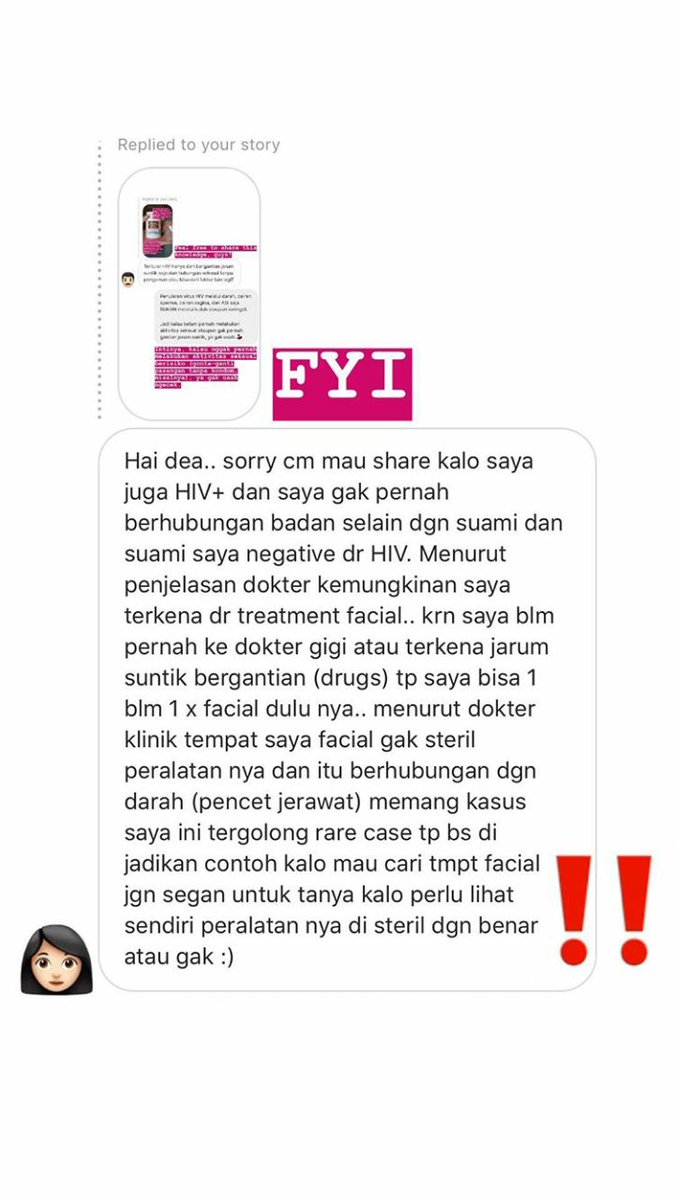 Curhat seorang wanita yang mengaku tertular HIV karena facial wajah.