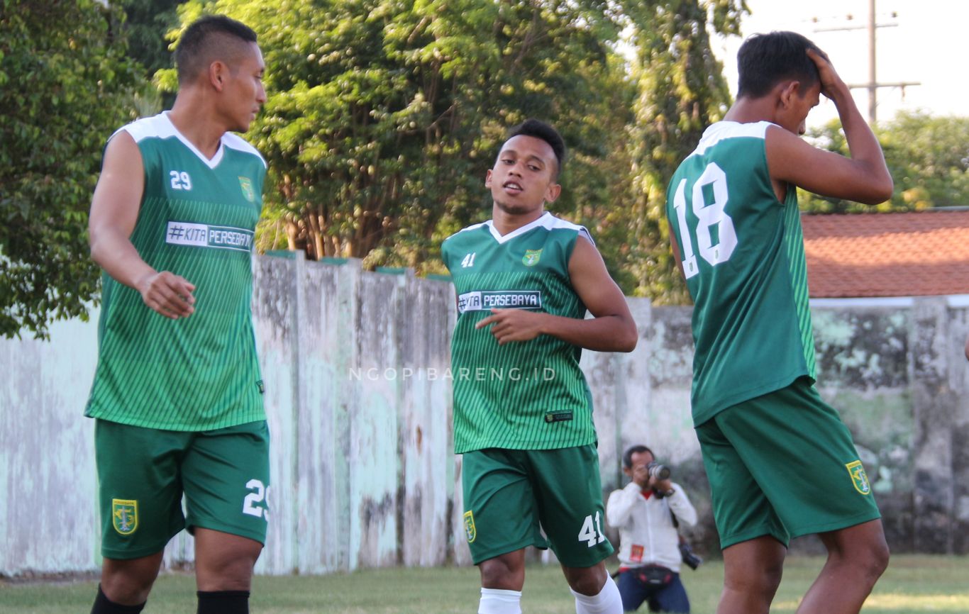 Pemain Persebaya, Irfan Jaya. (foto: Haris/ngopibareng)