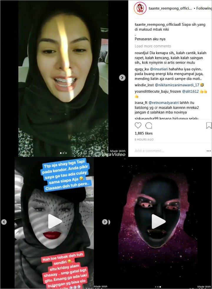 Curhat Nikita Mirzani di Instagram soal artis senior yang ditudingnya sebagai pelakor.