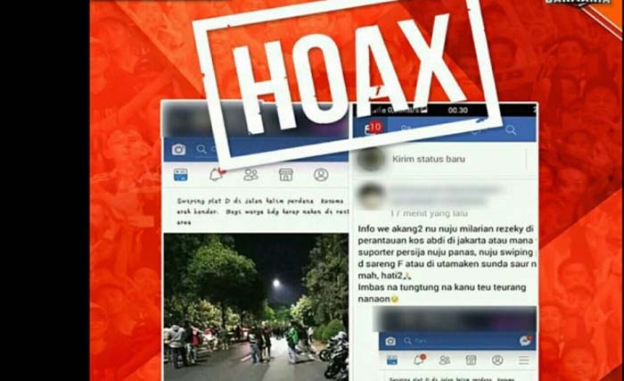 Informasi mengandung hoax bermunculan di monitor. (Foto: Istimewa)