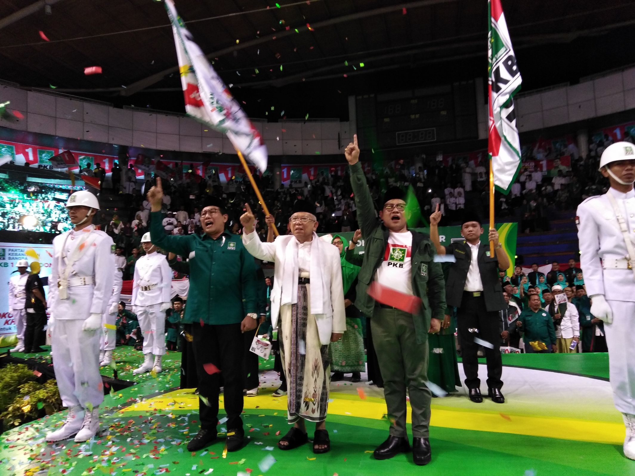 Calon Wakil Presiden KH Ma'ruf Amin saat berada di Surabaya, Sabtu, 29 September 2018. (foto: farid/ngopibareng.id) 