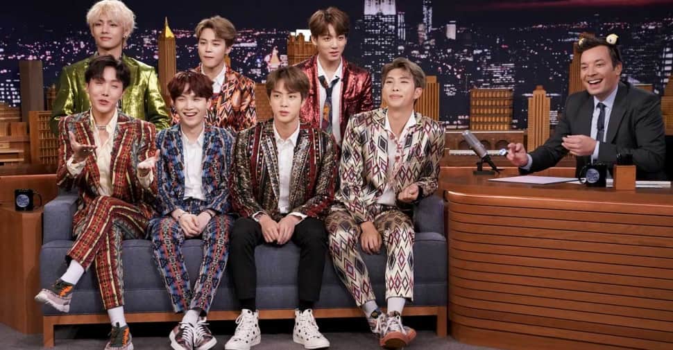 Penampilan BTS di acara talkshow nomor 1 di Amerika Serikat, The Tonight Show starring Jimmy Fallon. Foto: NBC.