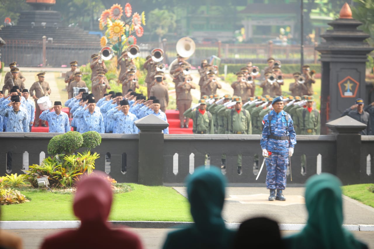 Pemerintah Kota (Pemkot) Malang menggelar upacara Peringatan Hari Kesaktian Pancasila di Balai Kota Malang, Senin, 1 Oktober 2018.  (Foto: Pemkot Malang)