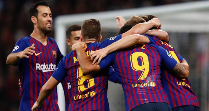 Barcelona terlalu superior saat bertemu Tottenham Hotspurs di matchdaty 2 Liga Champions 2018-2019, Kamis 4 Oktober 2018 di Wembley Stadium. (twitter/@FCBarcelona)