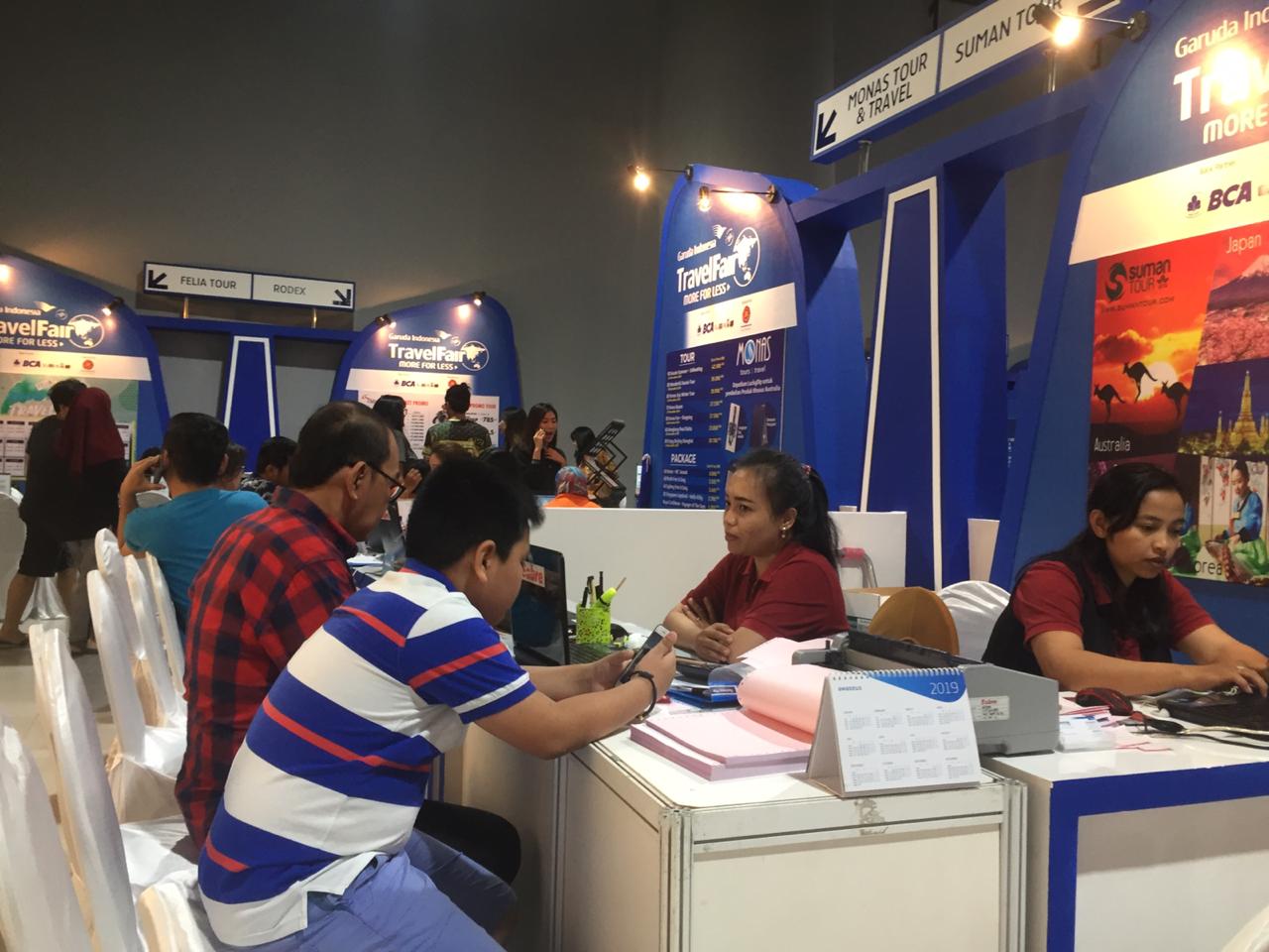 Suasana kegiatan Garuda Indonesia Travel Fair 2018, Jumat, 5 Oktober 2018. Foto: Amanah/ngopibareng.id