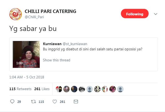 Twitter Gibran Rakabuming.