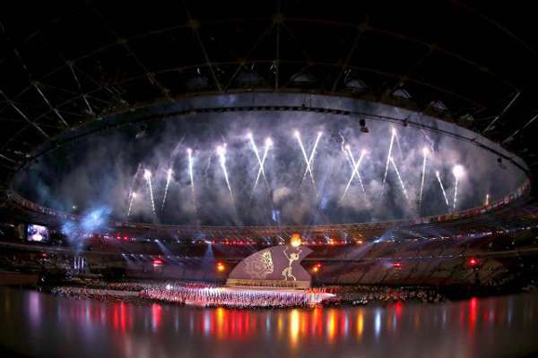 Suasana pembukaan Asian Para Games 2018.