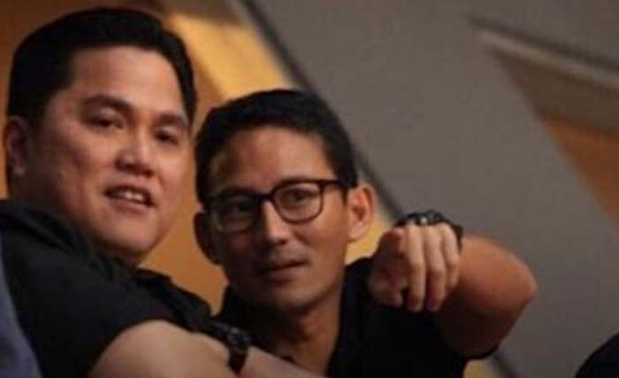 Erick Thohir  dan Sandiaga Uno. (Foto: Dok. Antara)