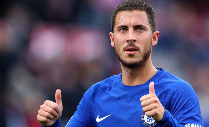 Pemain Chelsea Eden Hazard. (Foto: AFP)