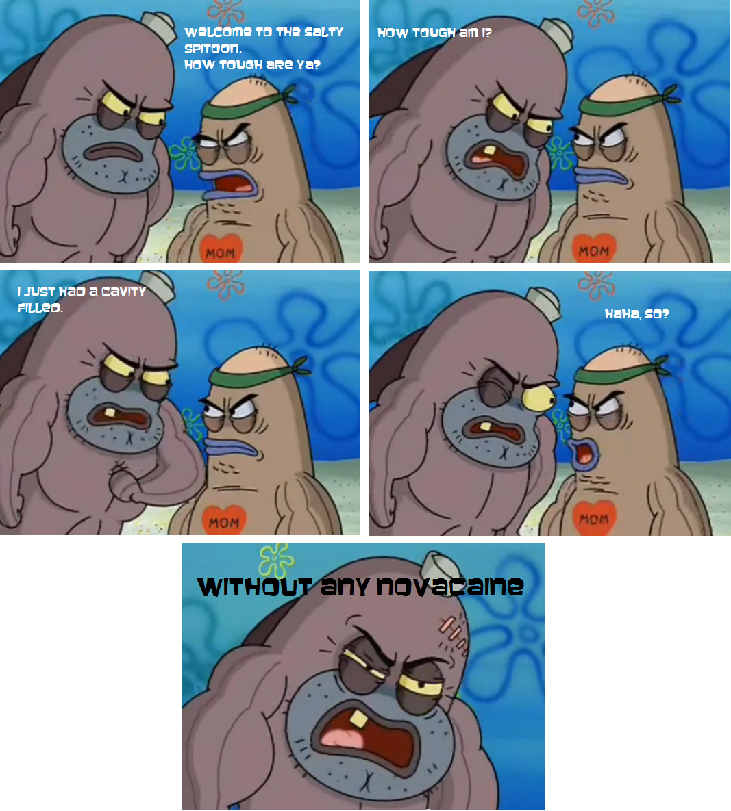 Cuplikan adu greget di film kartun SpongeBob.